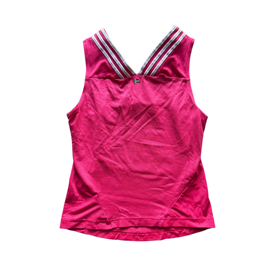 VINTAGE ADIDAS PINK V-NECK TANK TOP