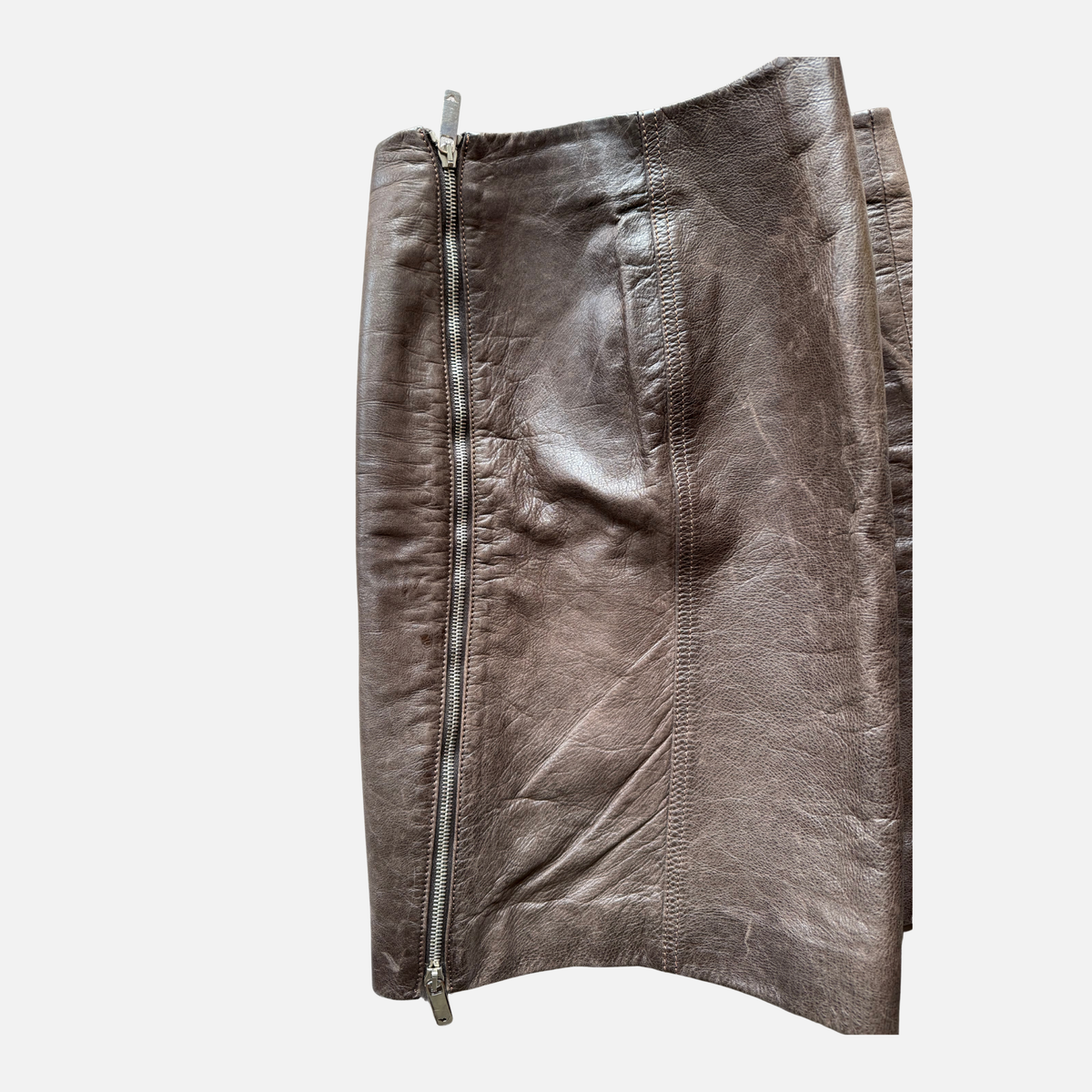 Emporio Armani 2003 Leather Pencil Skirt