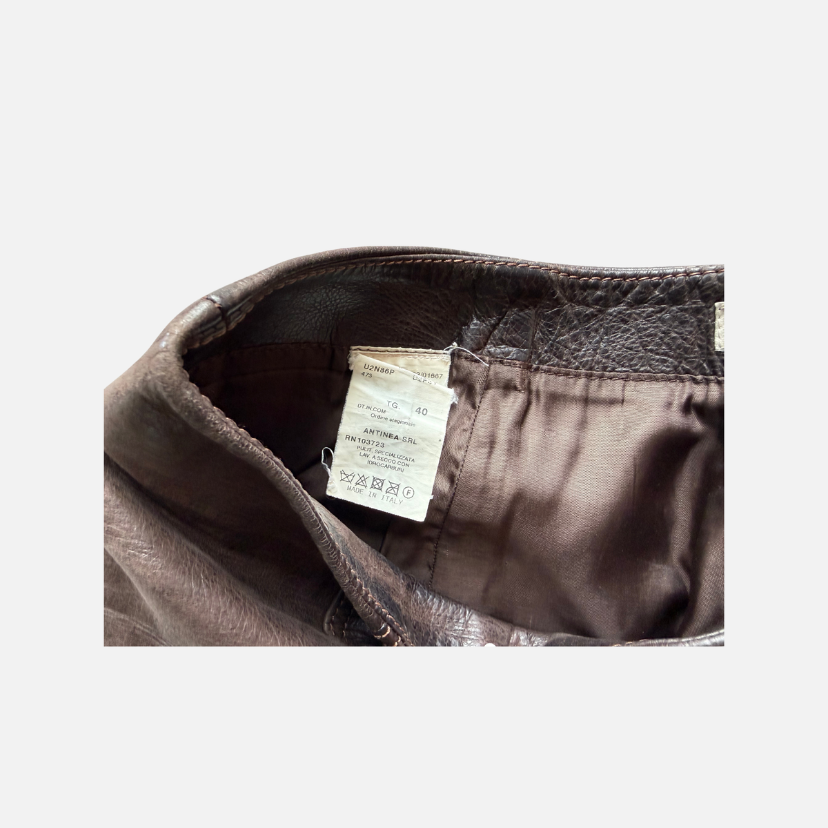Emporio Armani 2003 Leather Pencil Skirt