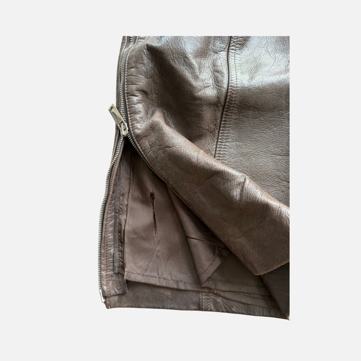 Emporio Armani 2003 Leather Pencil Skirt
