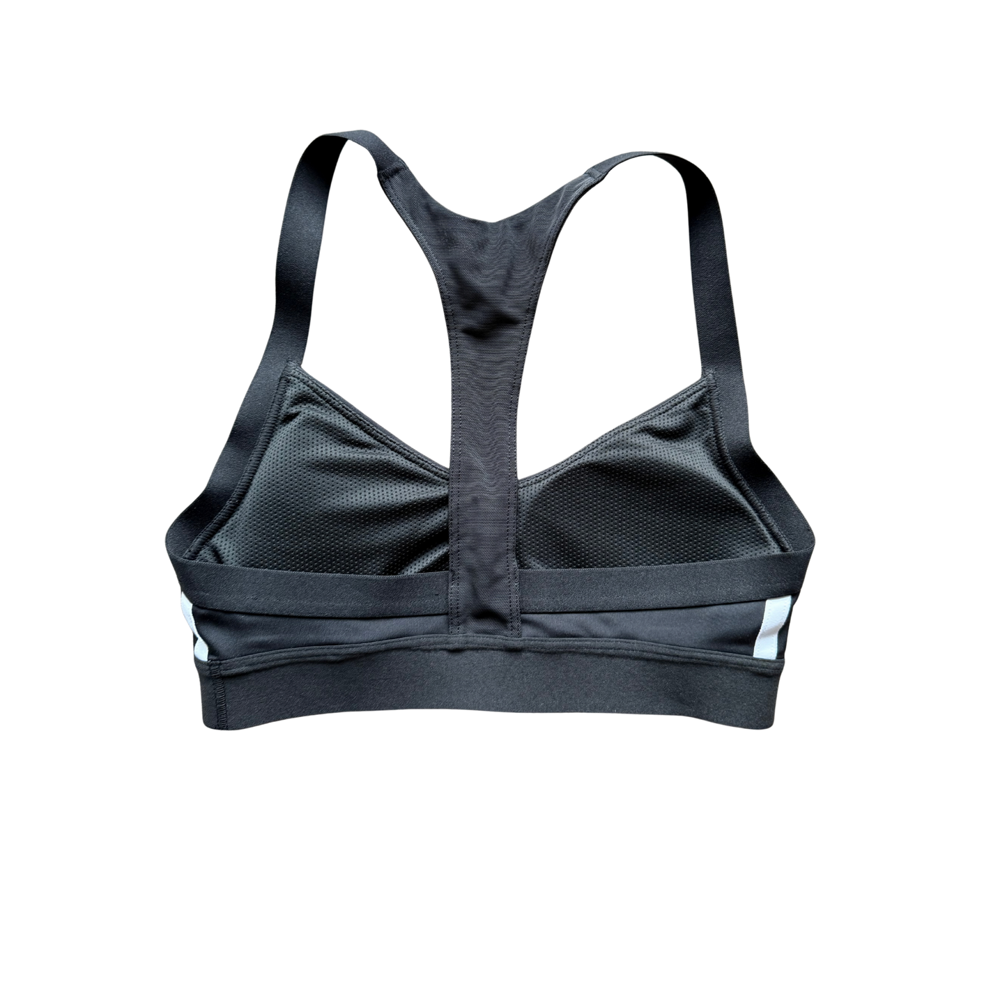 VINTAGE ADIDAS BLACK SPORTS BRA WITH STRIPES