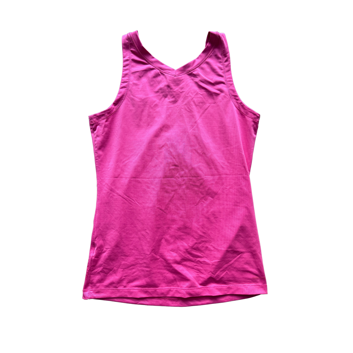VINTAGE ADIDAS PINK V-NECK TOP WITH SIDE PRINT DETAIL