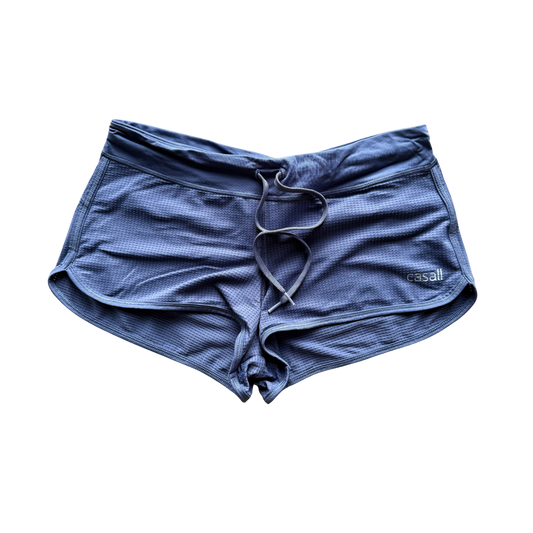 VINTAGE CASALL GREY-BLUE LOW-RISE SPORTS SHORTS