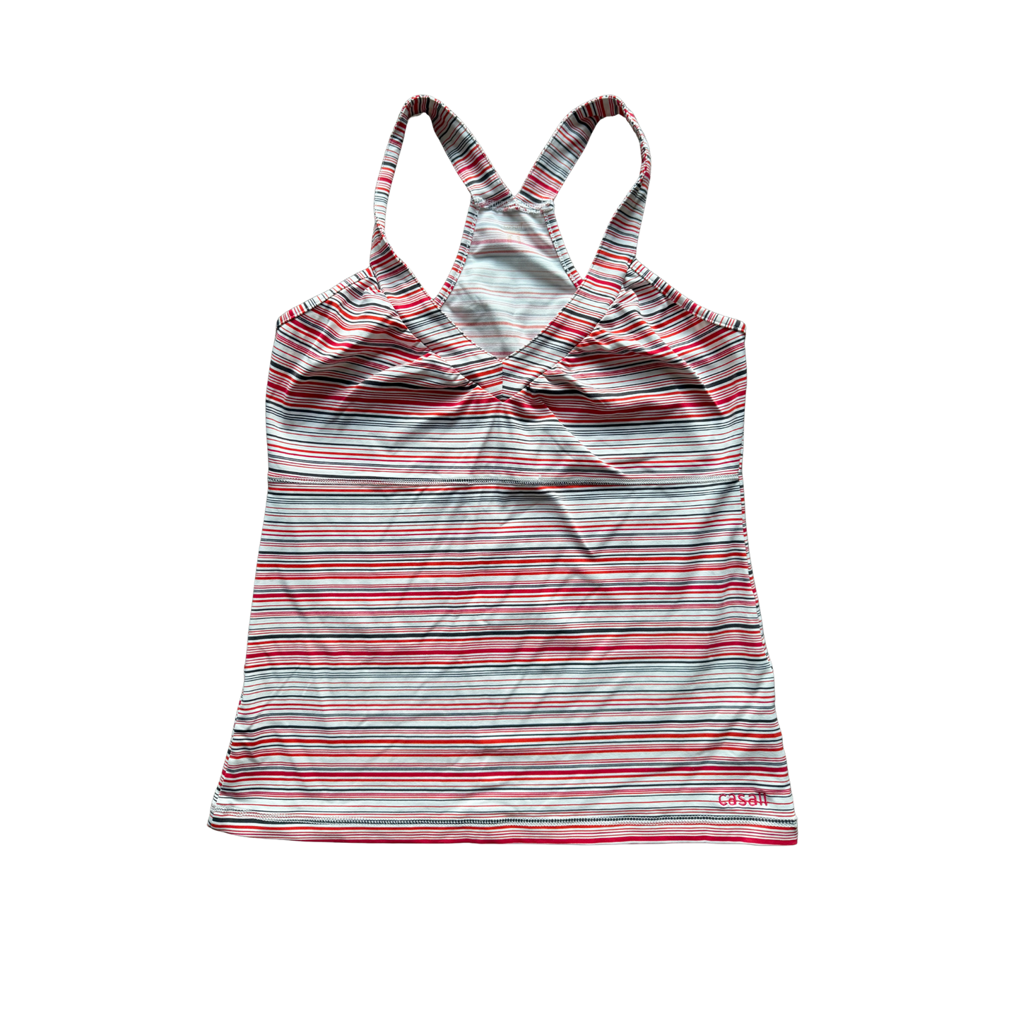 VINTAGE CASALL STRIPED V-NECK TANK TOP