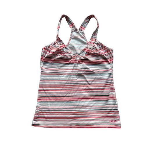 VINTAGE CASALL STRIPED V-NECK TANK TOP