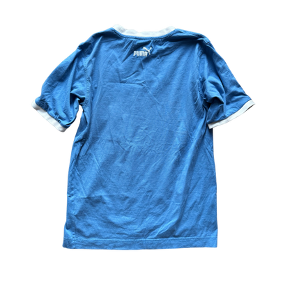 VINTAGE PUMA BLUE T-SHIRT WITH WHITE DETAILING