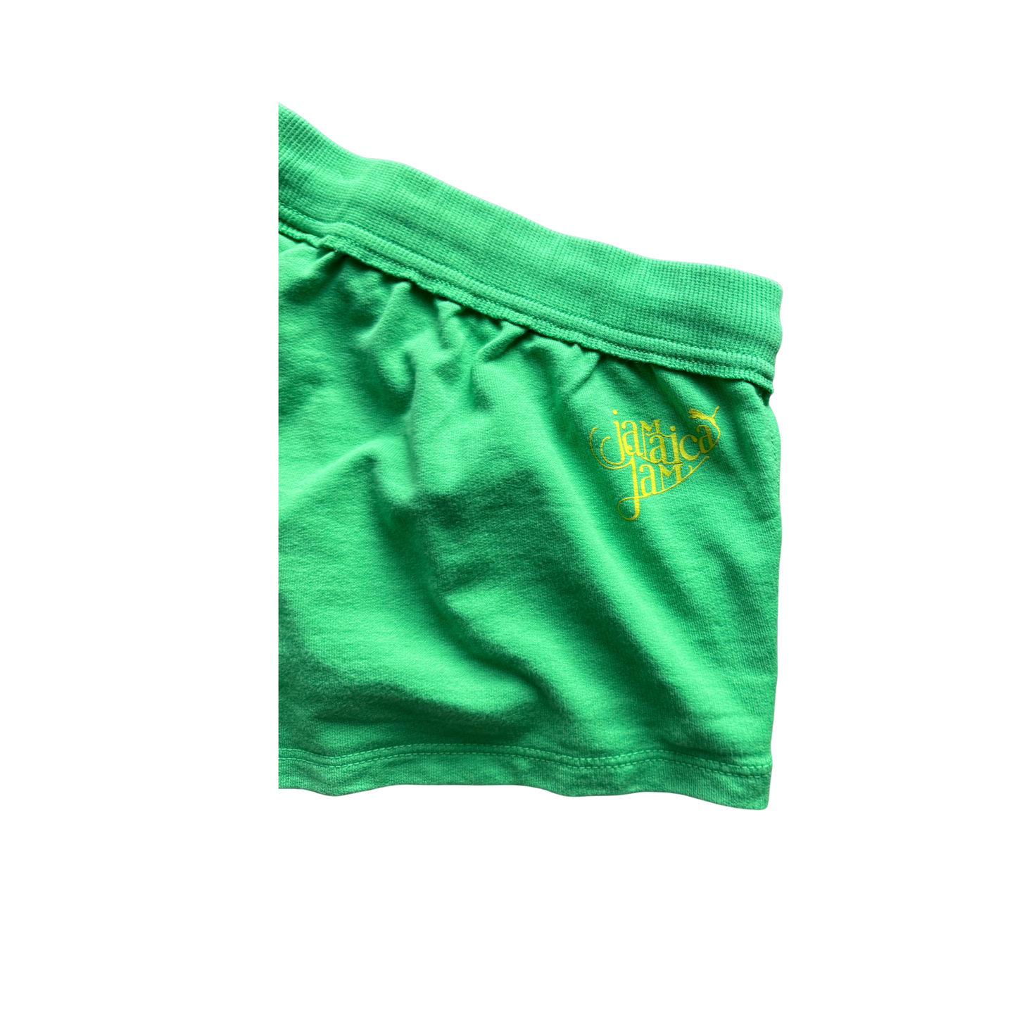 VINTAGE PUMA BRIGHT GREEN LOW-RISE SPORTS SHORTS