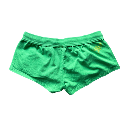 VINTAGE PUMA BRIGHT GREEN LOW-RISE SPORTS SHORTS