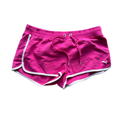 VINTAGE PUMA PINK SPORTS SHORTS WITH WHITE LINING