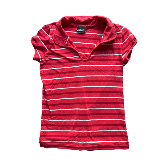 VINTAGE REEBOOK RED STRIPED POLO