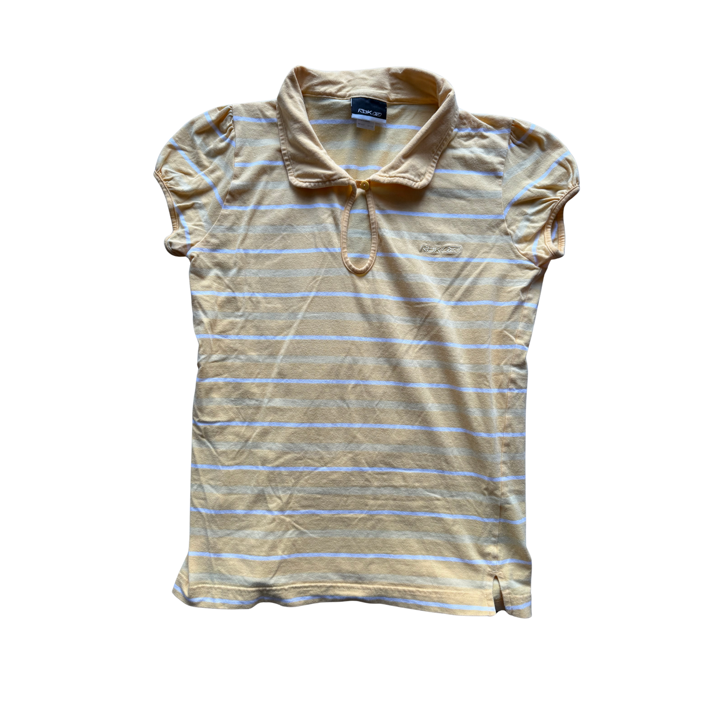 VINTAGE REEBOOK YELLOW STRIPED POLO
