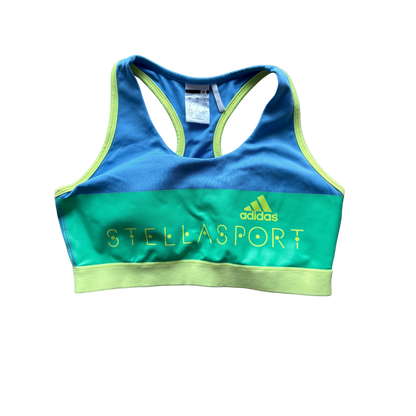 VINTAGE ADIDAS STELLASPORT BLUE/GREEN SPORTS BRA