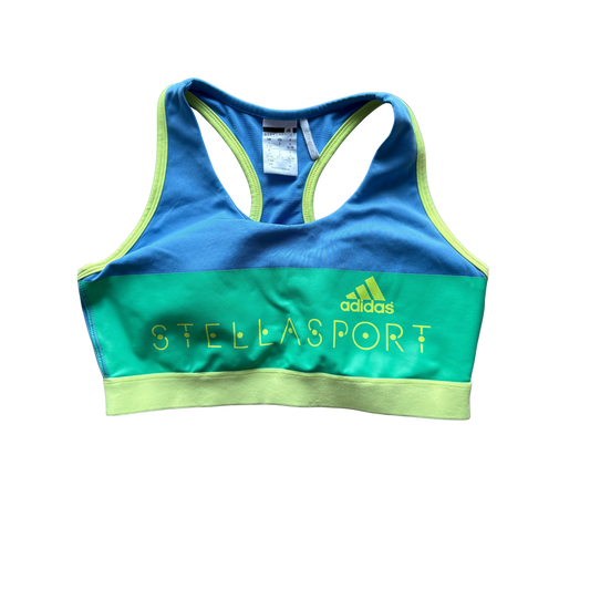 VINTAGE ADIDAS STELLASPORT BLUE/GREEN SPORTS BRA